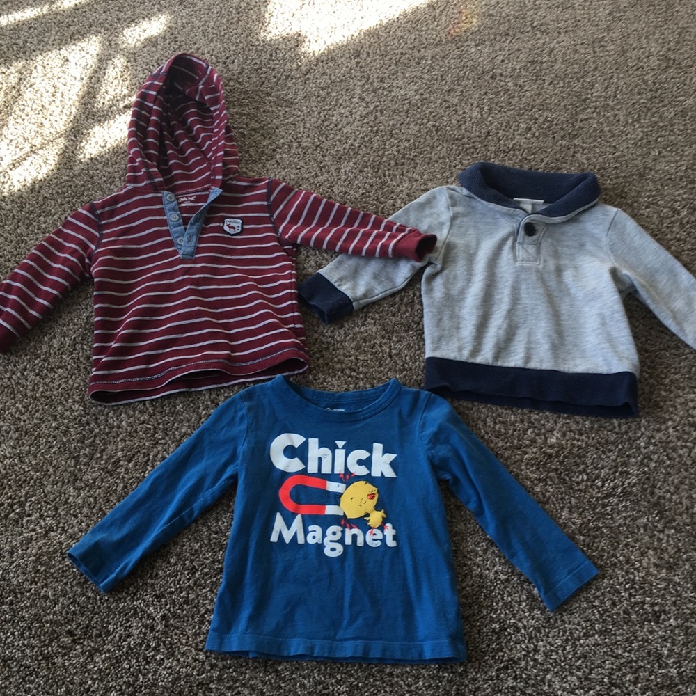 18 months long sleeved shirts and sweatshirt